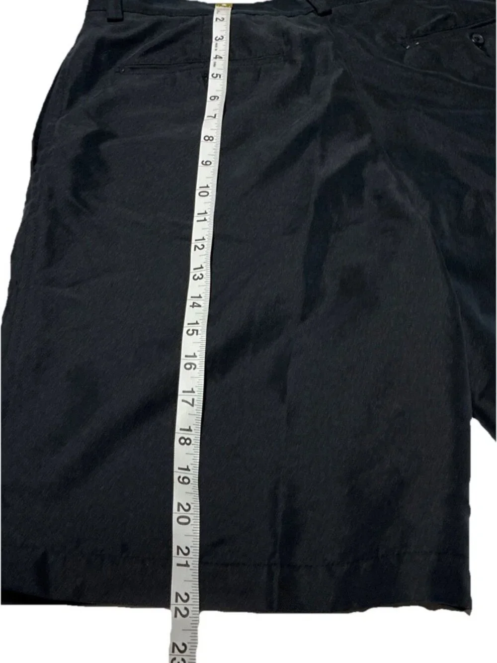 Alfani Vintage Mens Shorts Black Elastic Waist Luxury Gorpcore Basic 34x11